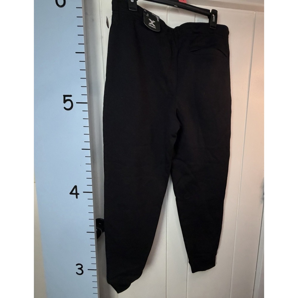 Xersion Jogger Sweatpants Mens Large Black Fleece Cuffed Drawstring Lounge Pant